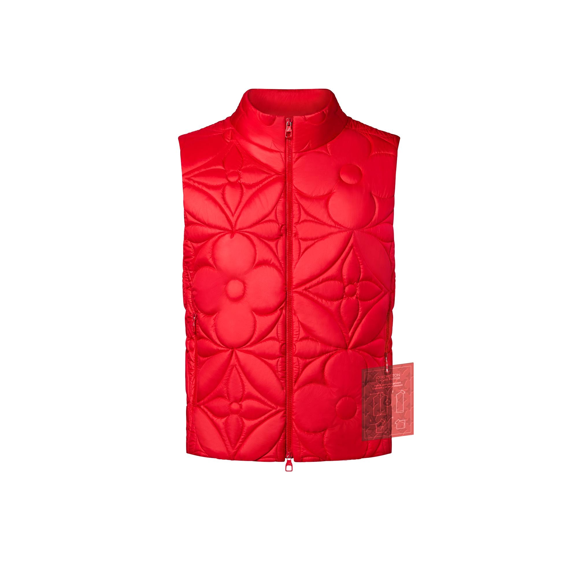 Gilet imbottito con fiori Monogram LVSE